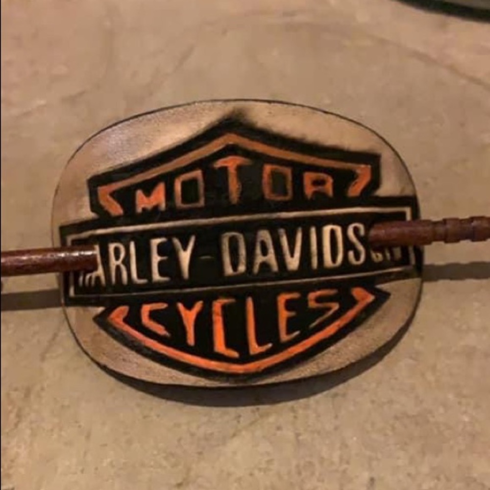 Genuine Leather Custom Made Harley Bun Wrap